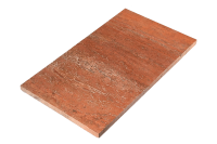 Натуральная плитка из травертина Red Vein Cut иранского производства для пола и стен, бежевая с красными прожилками