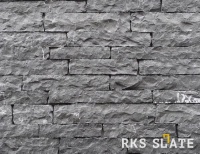 Натуральный камень для фасада RKS SLATE Chittor Black Limestone Strips