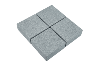 Гранитная брусчатка RKS SLATE Сильвер Пёрл (Silver Pearl), пиленая 100х100 мм на дорожке | Купить гранитную брусчатку в Череповце | Мощение, ландшафтный дизайн