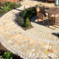 Брусчатка RKS Slate Belgian Yellow 100х100 мм: Известняк для тротуара. Прочная тротуарная плитка и плитка для пола из натурального известняка. Лучшая цена на плитку из камня известняк