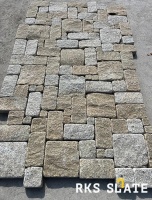 Камень для облицовки камина RKS SLATE Sesame Yellow Quartz Temple